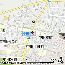 富山県高岡市中田中町周辺の地図