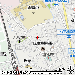 栃木県さくら市氏家2427周辺の地図