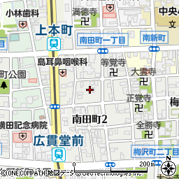 富山県富山市南田町周辺の地図