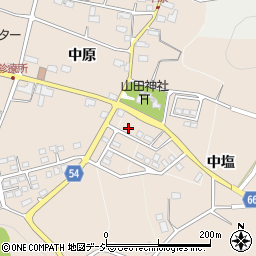 長野県高山村（上高井郡）中山周辺の地図