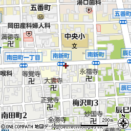 富山県富山市南新町周辺の地図