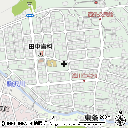 浅川西条団地運動広場トイレ周辺の地図