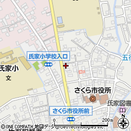 栃木県さくら市氏家2781周辺の地図