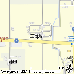 富山県立山町（中新川郡）二ツ塚周辺の地図