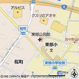小矢部市役所公民館　東部公民館周辺の地図
