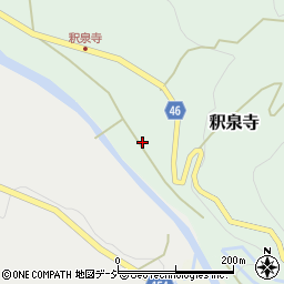 富山県中新川郡上市町釈泉寺2周辺の地図