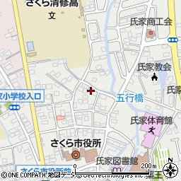 栃木県さくら市氏家2760周辺の地図