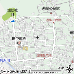 長野県長野市浅川西条周辺の地図