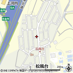 栃木県宇都宮市松風台周辺の地図