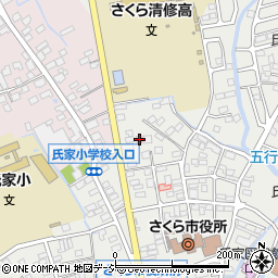 栃木県さくら市氏家2789-1周辺の地図