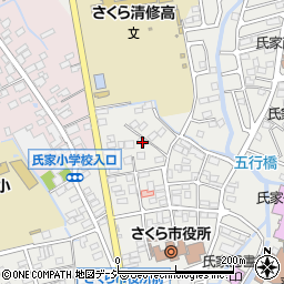 栃木県さくら市氏家2791周辺の地図