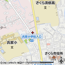栃木県さくら市馬場1周辺の地図