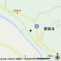 富山県中新川郡上市町釈泉寺4周辺の地図
