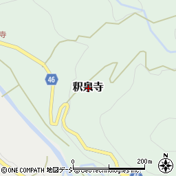 富山県中新川郡上市町釈泉寺周辺の地図