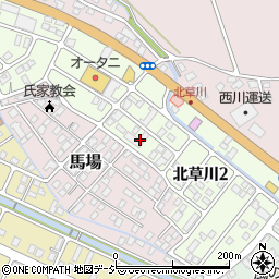 栃木県さくら市北草川2丁目12周辺の地図