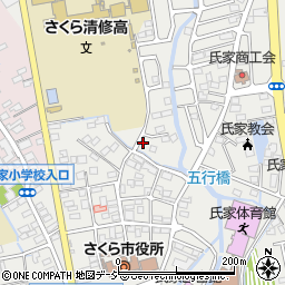 栃木県さくら市氏家2837周辺の地図