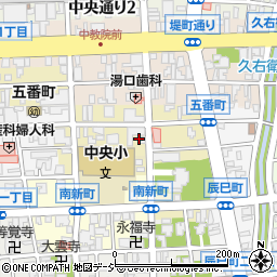 富山県富山市五番町周辺の地図
