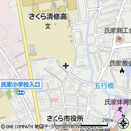 栃木県さくら市氏家2836周辺の地図