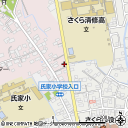 栃木県さくら市馬場2周辺の地図