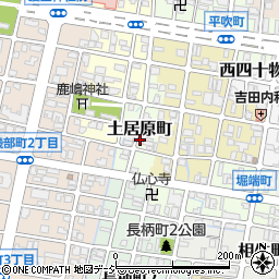 富山県富山市土居原町周辺の地図