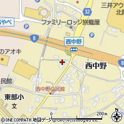 富山県小矢部市西中野595周辺の地図