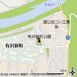 有沢新町公園周辺の地図