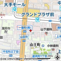 リパーク富山一番町駐車場周辺の地図