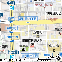 富山県富山市三番町周辺の地図