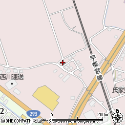 栃木県さくら市馬場169周辺の地図