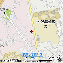 栃木県さくら市馬場9周辺の地図