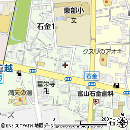 富山県富山市石金周辺の地図