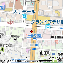 富山県富山市一番町周辺の地図