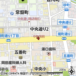 富山県富山市堤町通り周辺の地図