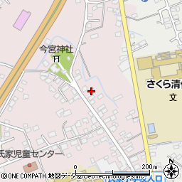栃木県さくら市馬場17周辺の地図
