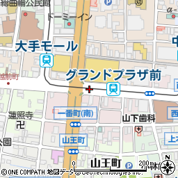 総曲輪通り商店街口周辺の地図