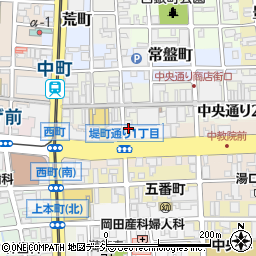 中央会館周辺の地図