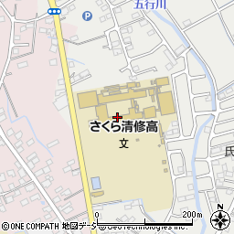 栃木県立さくら清修高等学校周辺の地図