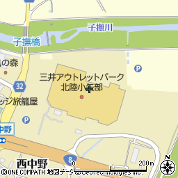 三井アウトレットパーク北陸小矢部　ハナエモリファッションパーク周辺の地図