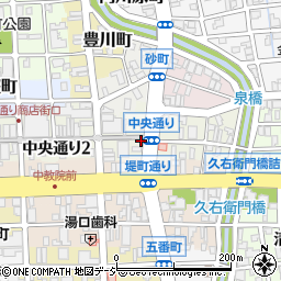 名鉄協商富山中央通り駐車場周辺の地図