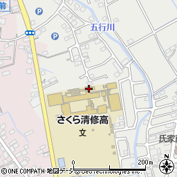 栃木県さくら市氏家2826周辺の地図