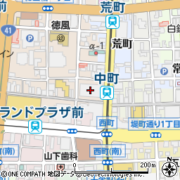 富山総曲輪通り郵便局周辺の地図