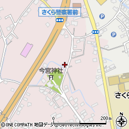 栃木県さくら市馬場40周辺の地図