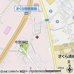 栃木県さくら市馬場21周辺の地図