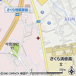 栃木県さくら市馬場23周辺の地図