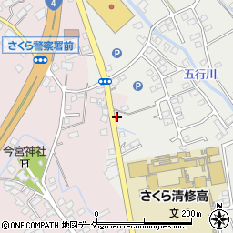 栃木県さくら市馬場2823周辺の地図