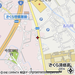 栃木県さくら市馬場25周辺の地図