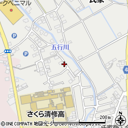栃木県さくら市氏家2880周辺の地図