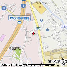 栃木県さくら市馬場30周辺の地図