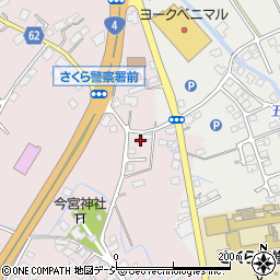 栃木県さくら市馬場780周辺の地図