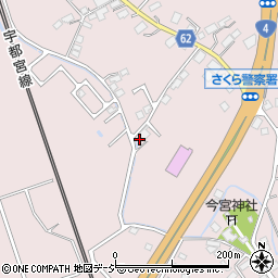 栃木県さくら市馬場61周辺の地図